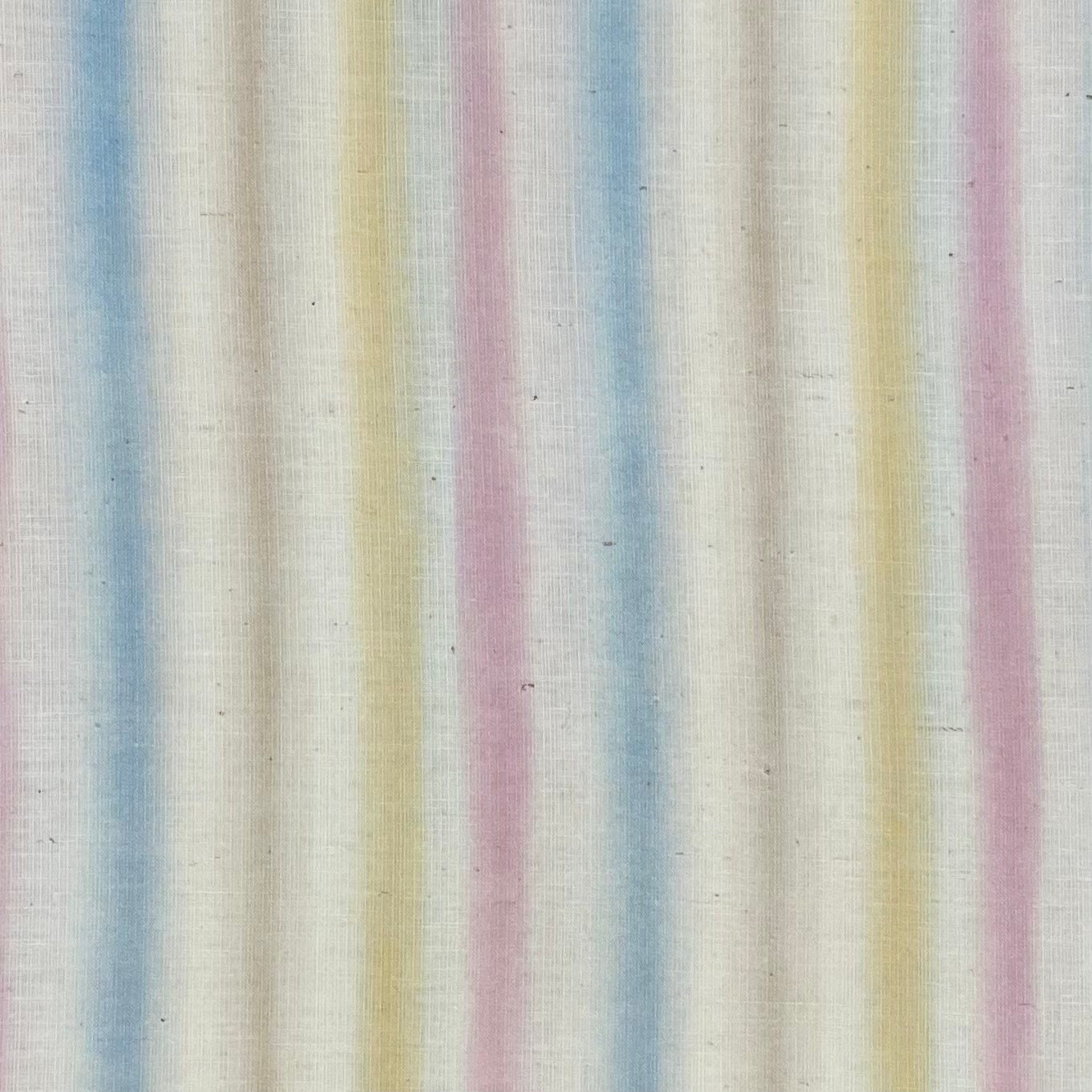 Tissu Rayé Motifs Roses, Jaunes Et Bleus - Vendu Par Carrés De 3,5 Pouces - Largeur 45 Pouces