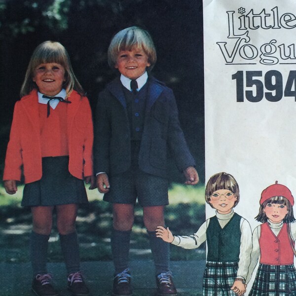 Childrens Jacket, Skirt And Pants Pattern, Little Vogue 1594, UNCUT