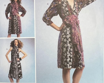 Koos Couture Vogue Loose Fitting Pullover Lined Dress Pattern, Vogue 1301, UNCUT