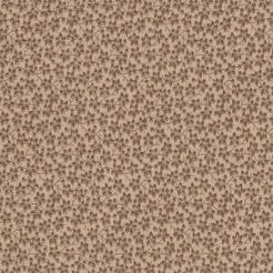 Two Tone Brown Floral Calico Cotton Fabric