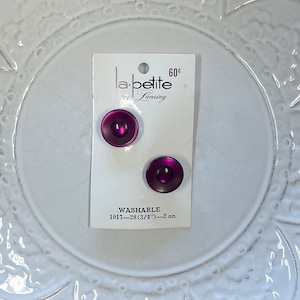 Vintage Purple Buttons on Original Card, La Petite