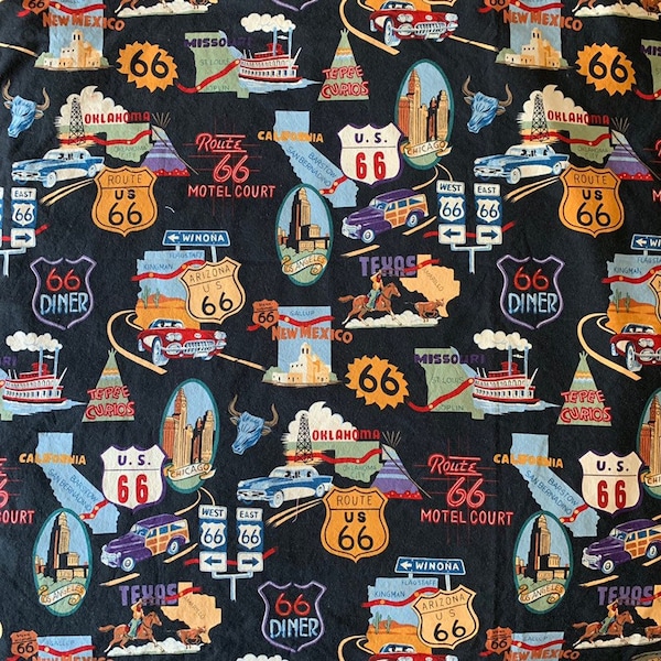 Route 66 Fabric Etsy