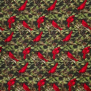 Christmas Bird Cotton Fabric