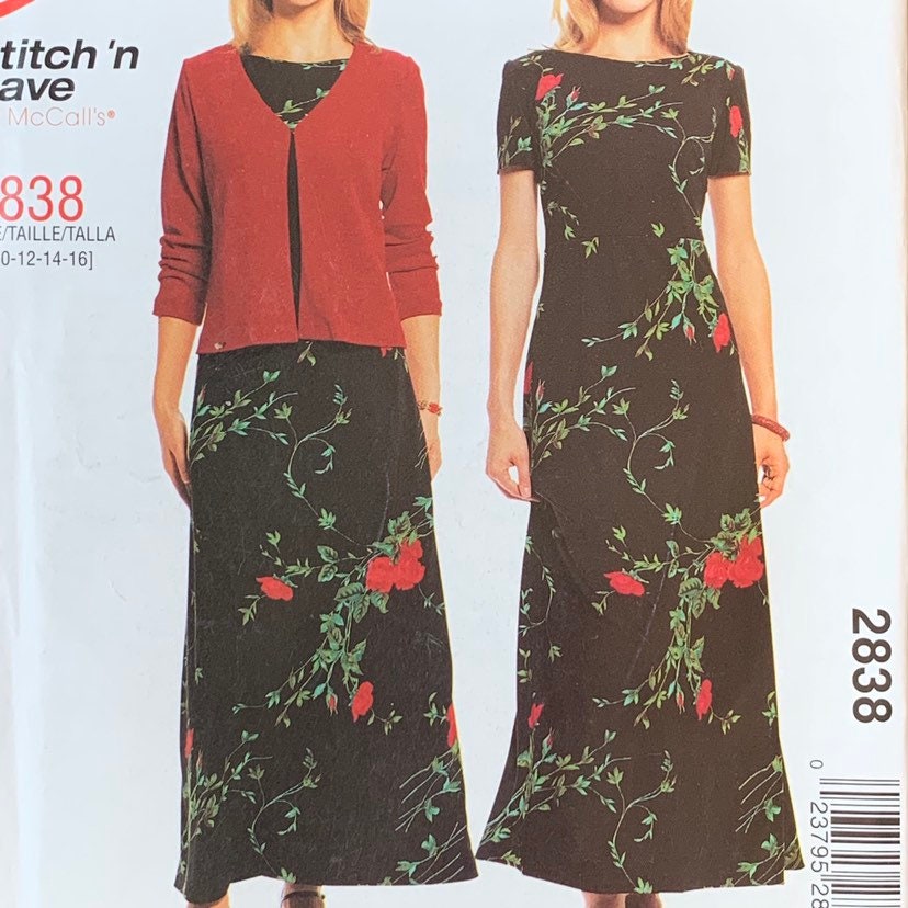 N Easy Dress and Jacket Pattern, Mccalls 2838, Stitch N Save