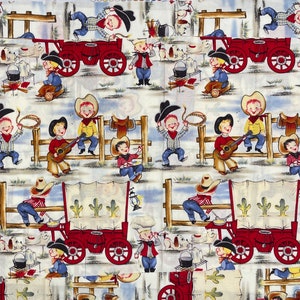 Kids Cowboy Fabric, Rodeo, Ranch, Kids, School, Michael Miller