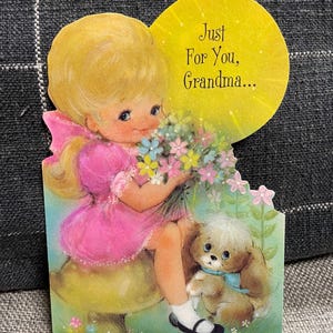Vintage Hallmark Mothers Day Greeting Card For Grandma, UNUSED