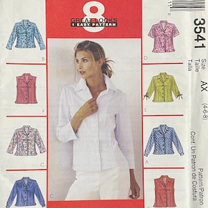 Easy Button Front Top Pattern, McCalls 3541, UNCUT