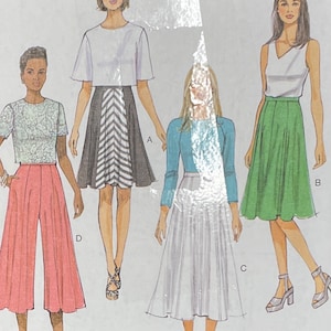 Misses Culottes and Skirt Pattern, Butterick 6179, UNCUT