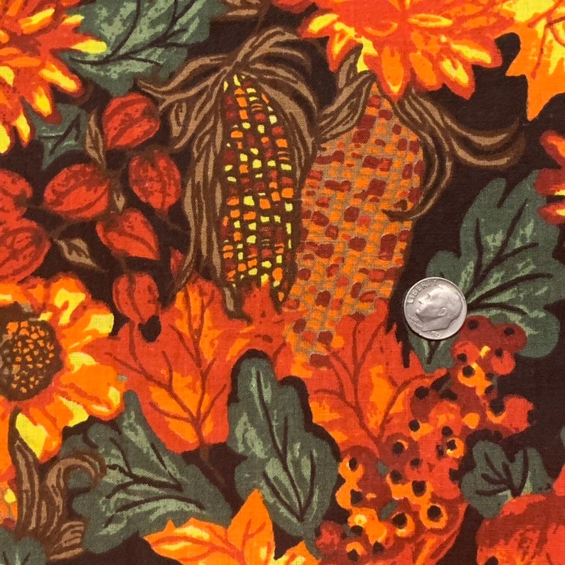 Orange Autumn Cotton Fabric. Fall Foliage, Harvest - Etsy