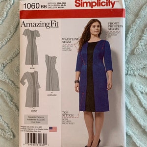 Amazing Fit Womans Dress Pattern, Simplicity 1060, UNCUT