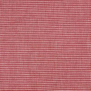 Vintage Red and White Gingham Cotton Fabric, Check