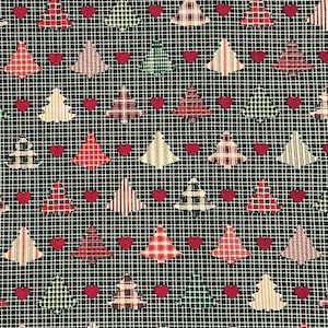 Vintage Christmas Tree Cotton Fabric