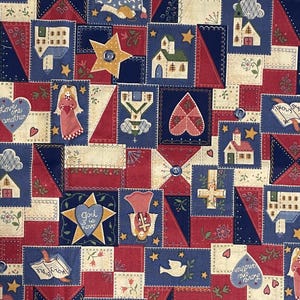 Country Blessings Church Cotton Fabric, Fabric Traditions