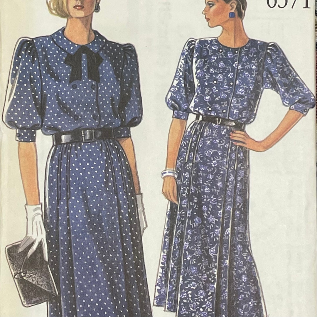Misses Button Front Dress Pattern New Look 6371 UNCUT Etsy