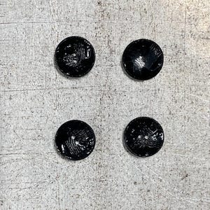 Vintage Black Foil Like Buttons