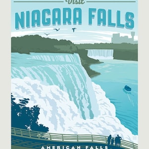 Niagara Falls Panel Cotton Fabric, Riley Blake, Destination Series