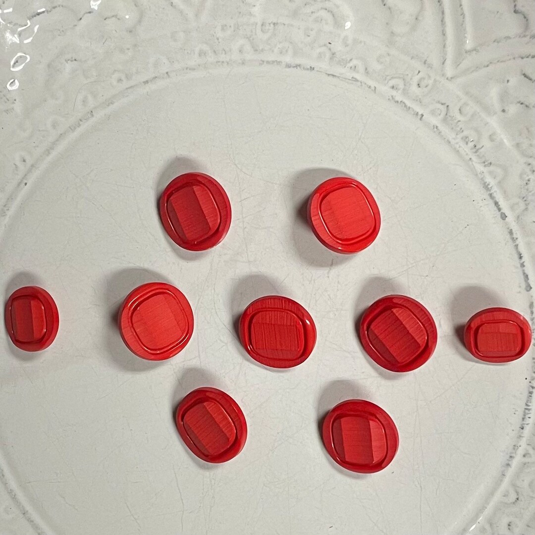 Vintage Loose Red Buttons - Etsy