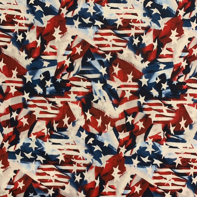 100% Cotton USA Flag Fabric by the Yard Patriotic Red White - Etsy