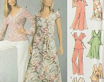 Misses Dress, Top, and Pants Pattern, Simplicity 5193, UNCUT