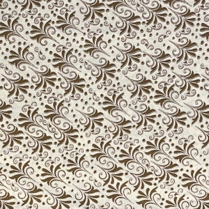 Vintage Brown Calico Cotton Fabric