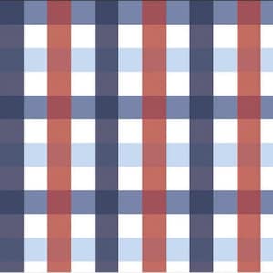 Patriotic Red White and Blue Plaid Cotton Fabric, Riley Blake, Picadilly