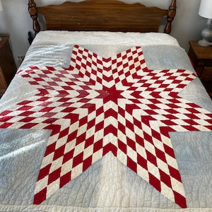Handmade Red White and Blue Star Quilt