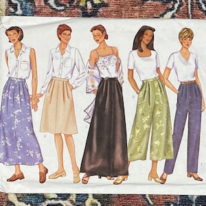 Vintage Split Skirt Skirt, And Pants Pattern, Butterick 6947, UNCUT