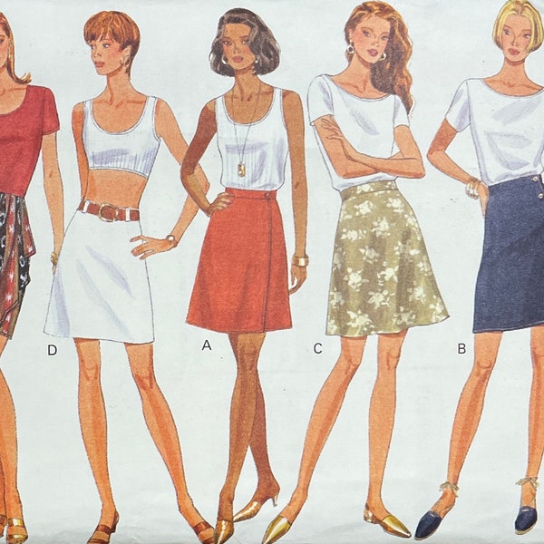 Vintage A Line Above Knee Skirt Pattern, Butterick 3457, UNCUT