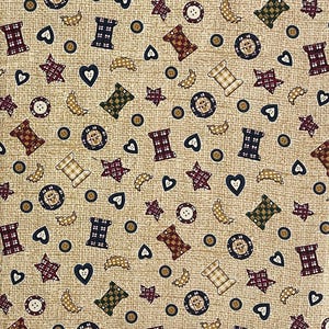 Tissu en coton sur le thème de la couture et du matelassage, Spring Industries