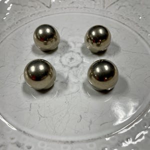 Vintage Silver Metal Buttons