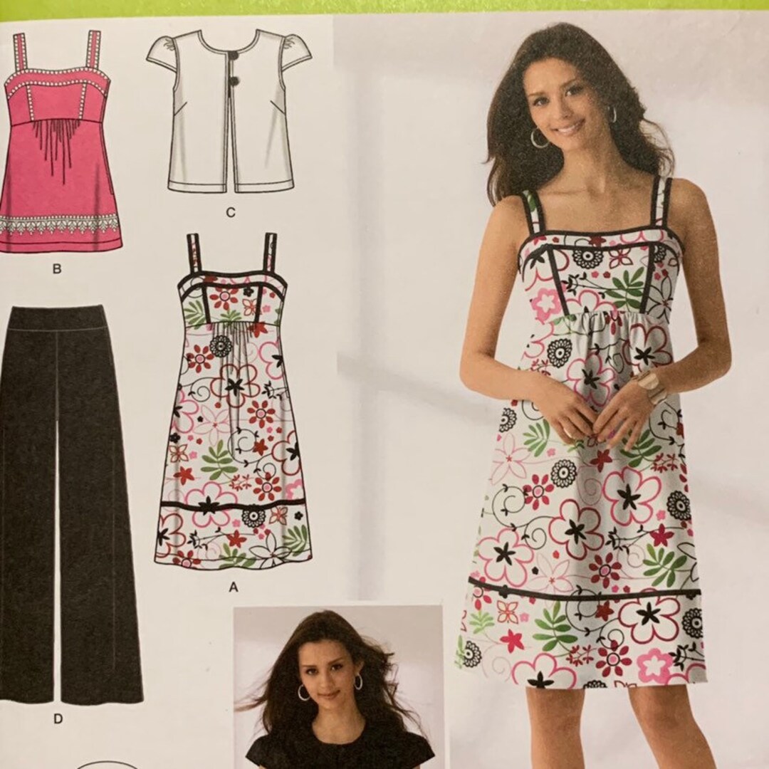 Sleeveless Dress and Jacket Pattern Spaghetti Strap Pants Etsy