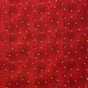 Red Floral Cotton Fabric, Debbie Mumm, Mumms The Word