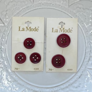 Boutons de vin vintage sur carte originale, La Mode