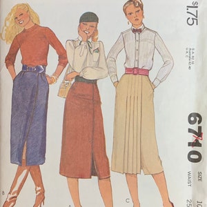Vintage Wrap Skirt Pattern, McCalls 6710, UNCUT
