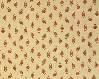 Andover Fabrics Beige Calico Cotton Fabric, Little House on the Prarie
