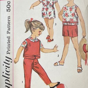 Vintage Toddlers Top, Blouse, Pants, and Shorts Pattern, UNCUT, Simplicity 3027