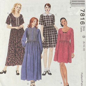 Misses Pullover Dress Pattern, McCalls 7826, UNCUT