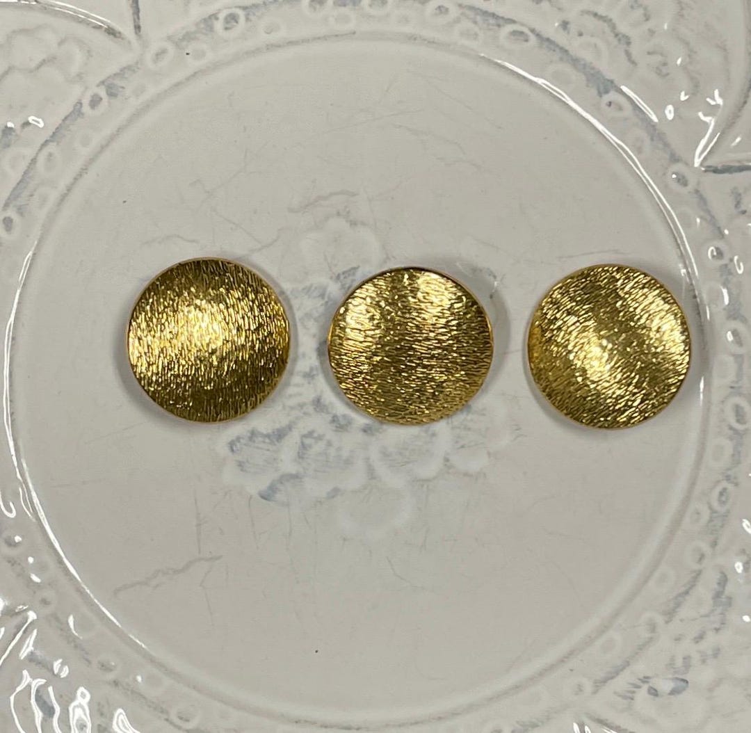 Vintage Large Gold Metal Buttons - Etsy
