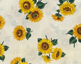 Sunflower Cotton Fabric, Cranston Print Works