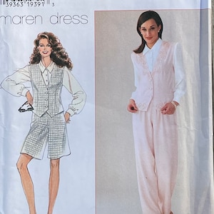 Misses Blouse, Vest, Pants and Shorts Pattern, Simplicity 7333, UNCUT