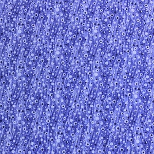 Blue Cotton Geometric Fabric, Sky, Water, Bubbles, Environmental Design