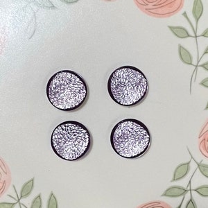 Vintage Light Purple Foil Like Buttons