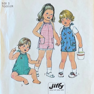 Vintage Baby Jumpsuit Pattern, Simplicity 8041, Jiffy, UNCUT