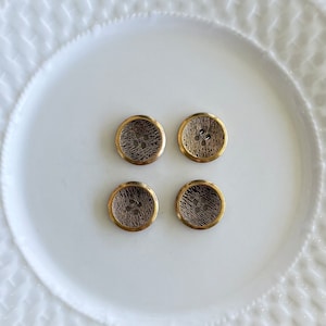 Vintage Gold and Black Metal Buttons