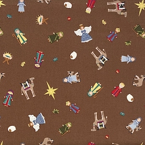 Silent Night Christmas Cotton Fabric, Nativity, Riley Blake