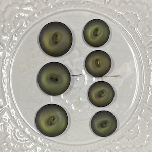 Vintage Large Green Buttons