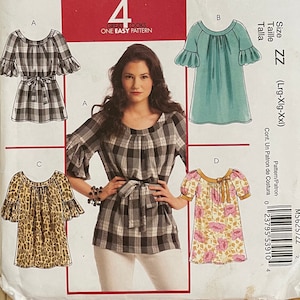 Easy Loose Fitting Pullover Top Pattern, McCalls 5625, UNCUT