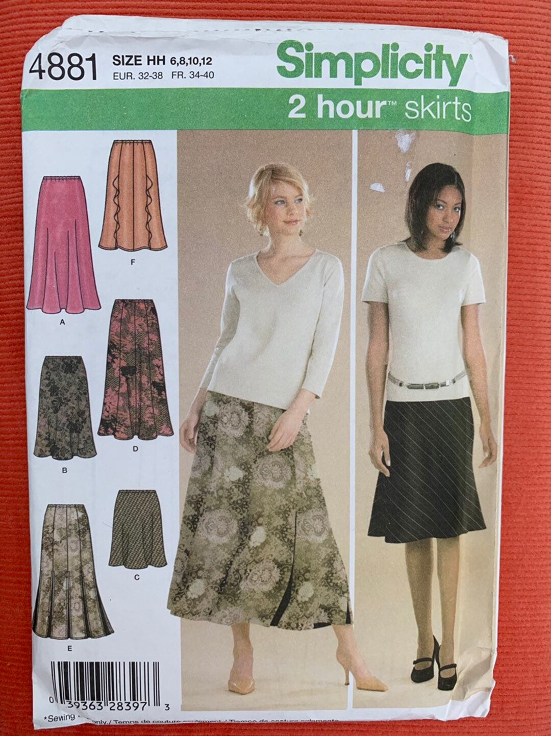 Easy Gored Skirt, Easy Bias Skirt, 2 Hour Skirts, Simplicity 4881 ...