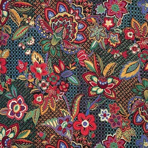 Colorful Floral and Paisley Cotton Fabric, Concord Fabrics, Joan Kessler