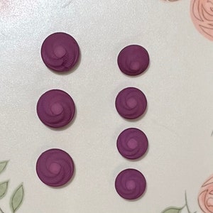 Vintage Large Purple Buttons, Plumb